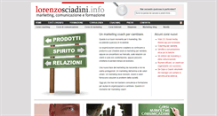 Desktop Screenshot of lorenzosciadini.info